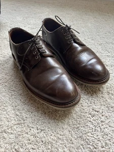 Scarpe eleganti Allen Edmonds Nomad Derby Oxford punta liscia marrone uomo taglia 10 D - Foto 1 di 9