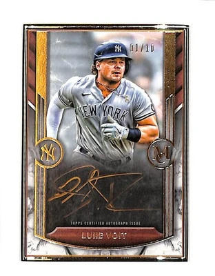 2022 TOPPS MUSEUM COLLECTION BASEBALL MFALV LUKE VOIT  AUTOGRAPH GOLD FRAME 1/10 - Image 1 of 2