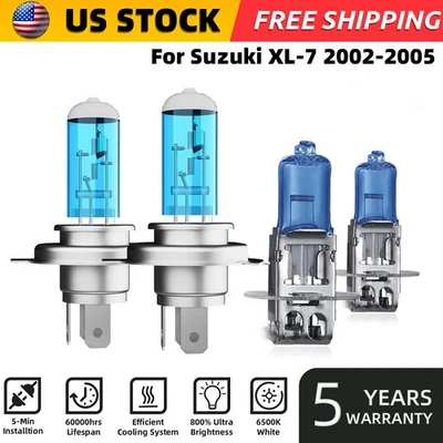Combo de bombillas halógenas altas/bajas + haz antiniebla 6000 k para Suzuki XL-7 2002-2005 Foto 1 de 4