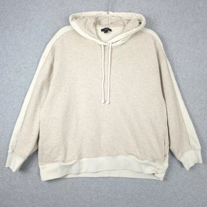 J Crew Hoodie Damen Large University Terry Two Tone Oversized Boxy Pullover - Bild 1 von 11
