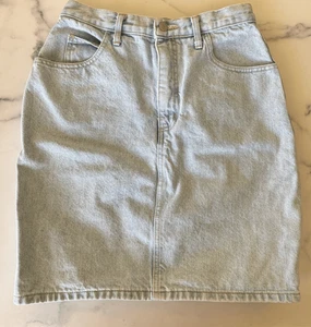 Guess Gr. 30 hellblauer Jeans Jeansrock 90er Baumwolle über Knie - Bild 1 von 5