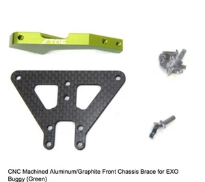AXIAL EXO TERRA BUGGY Front Chassis Brace Aluminum Carbon Fiber GREEN - Picture 1 of 1