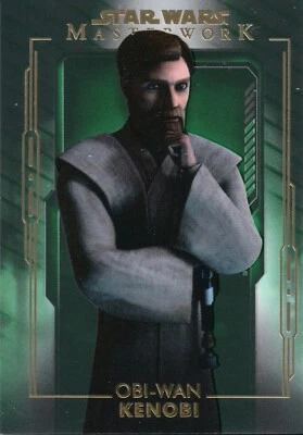 Star Wars Masterwork 2020, Obi-Wan Kenobi (91) Green Parallel Base Card #55/99 - Image 1 of 2