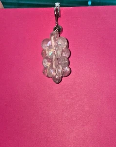 Vintage (1) Clear Acrylic Dangle Clip on Single Earring - Picture 1 of 8