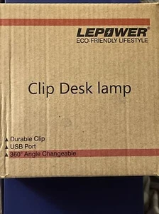 LEPOWER Clip Desk Lamp Night Light Cool Warm Colors For Furniture Table Stand - Picture 1 of 12