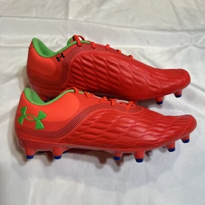 Women’s Under Armour UA Magnetico Pro 3 FG Soccer Cleats, Red/Green Size 10 - Picture 1 of 6
