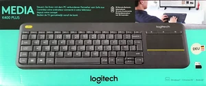 Logitech K400 Plus Funk Tastatur Deutsch Touchpad + Maustasten für Smart TV PC - Bild 1 von 1