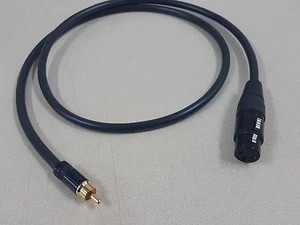 1Meter pure copper Gold Plug XLR Female To RCA Male Audio Cable balance  - Picture 1 of 1
