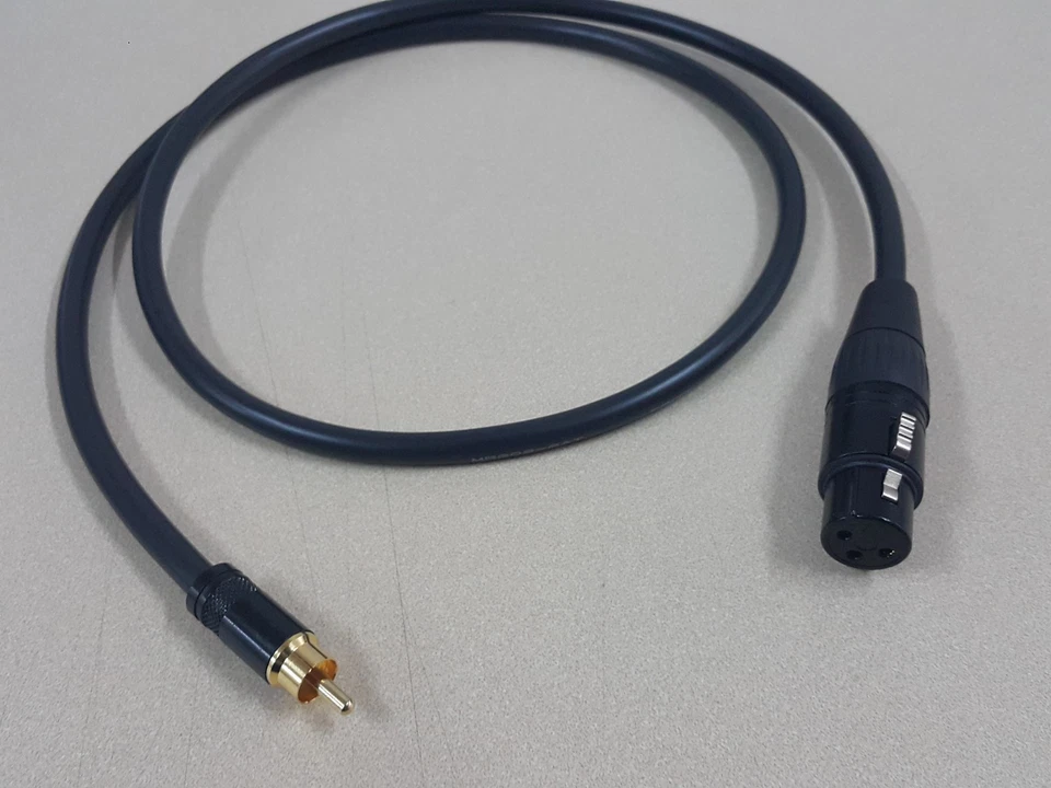 1Meter pure copper Gold Plug XLR Female To RCA Male Audio Cable balance  - Image 1 of 1