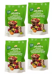 PACK de 4 bocados orgánicos de arándano de almendra pistacho chocolate negro Jojo's 14,4 oz ea - Imagen 1 de 5