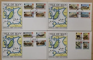 Isle Of Man Definitive Issue 1973 Cat Animal Mountain Landscape (stamp FDC 4's) - Picture 1 of 1