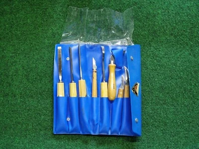 Profi Kirschen Stechbeitel Set Schnitzmesser 8tlg Holzbearbeitung Werkzeug - Bild 1 von 3