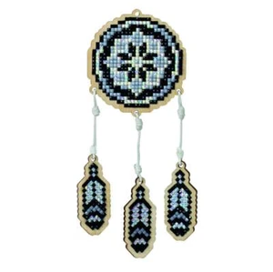 Dreamcatcher - Kit de pintura de diamantes chispa artesanal gris CSW200 sobre madera contrachapada - Imagen 1 de 7