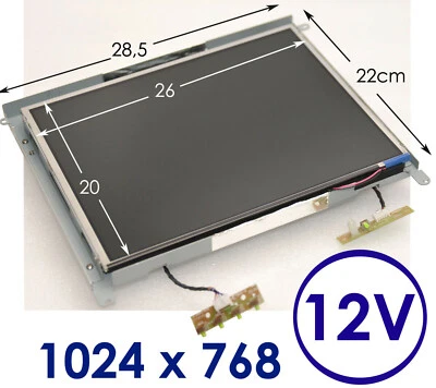 12" 30.5Cm XGA 1024X768 Format 4:3 Pos Monitor Needs 12V Power Car Boat #M70 - Image 1 of 4