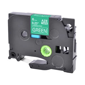 1PK Compatible Brother TZe-715 TZ-715 White on Green Label Tape PT-330 0.23" - Picture 1 of 11