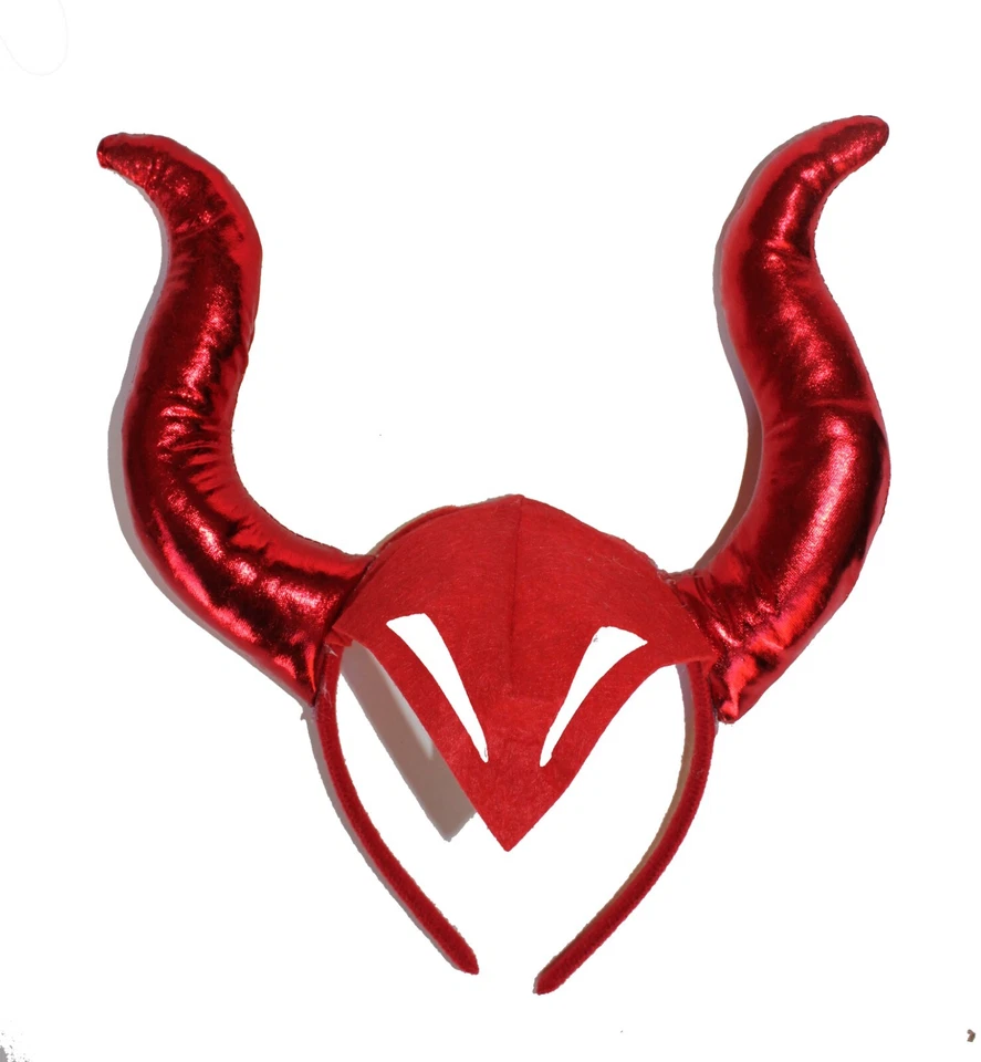 Diadema Cuerno Malévolo Diablo Rojo Brillante con Pico de Viudas para Edades 5+ Disfraz Niños Foto 1 de 1