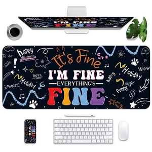 Large Mouse Pad Office Desk Mat Non-Slip PU Leather Desk Blotter Laptop Desk ... - Picture 1 of 8