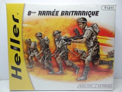 HELLER SCALA 1/72 COD. 71211 8° ARMEE BRITANNIQUE 49 FIGURINI WW II -  SIGILLATO - Immagine 1 di 4