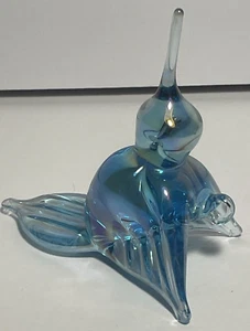blown glass hummingbird hanging figurine iridescent blue - Picture 1 of 7
