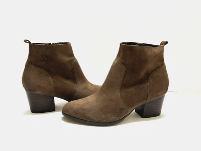 Crown Vintage Saleen Women's Ankle Bootie Brown Suede Leather Side Zip Size 8.5 - Image 1 of 4