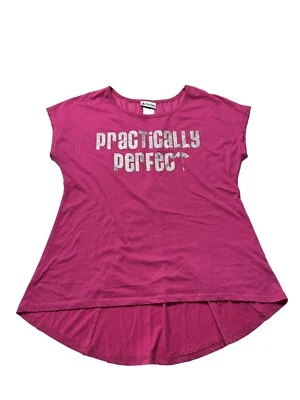 Disney Parks Mary Poppins Practically Perfect Pink Glitter T-shirt Womens Medium - Image 1 of 4