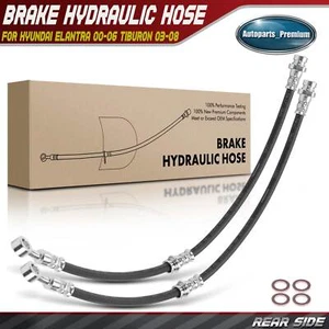 2x Rear Left & Right Brake Hydraulic Hose for Hyundai Elantra 2000-2006 Tiburon - Picture 1 of 8