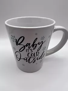 Tazza Cioccolata Calda Caffè Tè Natale Baby Its Cold Outside Gres - Foto 1 di 6