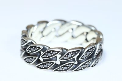 Anillo banda cadena bordillo David Yurman talla 11 Foto 1 de 4