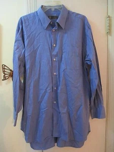 Ghilardi 1940 - Blue Dress Shirt - Size 17 - L/Sleeves 32/33 - 100% Cotton - Picture 1 of 5