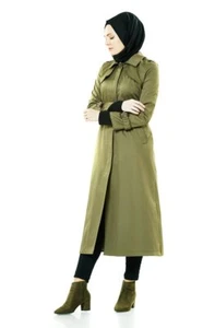 Damen Mantel Trenchcoat Jacke Langmantel  Trenckot V-675  - Bild 1 von 6
