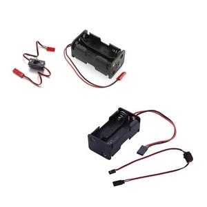 Receiver Battery Pack Case Box Holder 4 x AA RC Nitro Car fit Rc JR JST + Switch - Picture 1 of 18