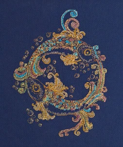 DIY Cross Stitch Kit "Goldfish" 7.5"x9.8", Abris Art - Picture 1 of 7