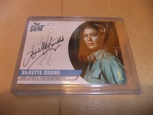 ANNETTE ANDRE AA4 AUTOGRAPH CARD THE SAINT ROGER MOORE UNSTOPPABLE PERSUADERS