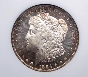 1884 "O" Morgan SILVER Dollar $1 NGC MS64 DPL DMPL #001 Deep PROOF Like ECC&C - Picture 1 of 8
