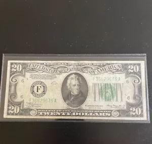 1934 series 20 dollar bill $20 Atlanta - Picture 1 of 2