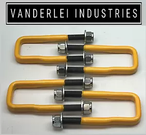 4 x UBolt High Tensile 40mm Square x 140mm long Trailer U Bolt 1/2" UNF thread - Picture 1 of 2