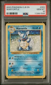 Wartortle 2023 Pokémon Classic Blastoise & Suicune EX Deck #002 PSA 10 GEM MT - Foto 1 di 2
