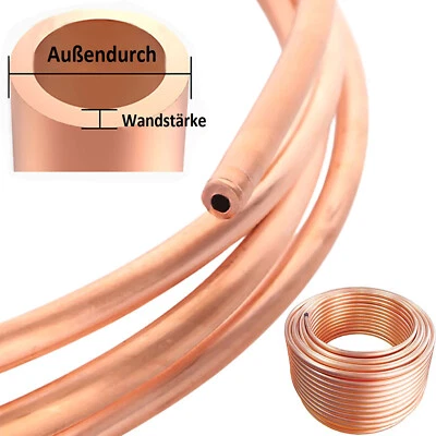 1.6/2/3/4/5/6/8 - 12.7mm Kupferrohr Kupfer Rohr Weich Kupferrohr Kupferrohrring - Bild 1 von 4