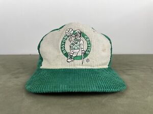Vintage Boston Celtics Corduroy Hat ~Green & White~ Official NBA  80s