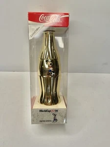 1994 Coca-Cola World Cup USA Gold Commemorative Bottle 7.5 inches tall - Soccer - Picture 1 of 6