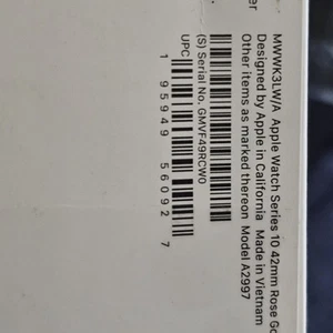 Apple Watch Series 10 42mm GPS Rose Gold w/ Plum Sport Loop MWWK3LW/A Ob A - Zdjęcie 1 z 2