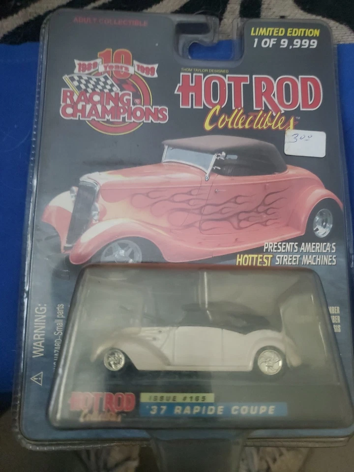 Revista Racing Champions Hot Rod 1937 Ford Convertible Diecast 1:64 Foto 1 de 1