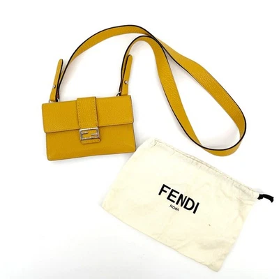 Bolso Bandolera Fendi Mandarina Cuero Amarillo Selleria Baguette Foto 1 de 4