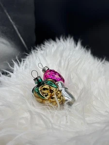 Vintage, decorazioni per albero di Natale in vetro, funghi, uva - Foto 1 di 3