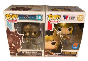 Funko Pop Aquaman #244 Arthur Curry as Gladiator/Death Metal Wonder Woman #385 - Bild 1 von 5