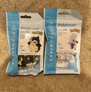 Nanoblock Pokémon Snorlax & Mewtwo Building Sets - brand new and never opened - Picture 1 of 2