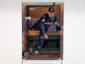 2025 Topps Chrome Keider Montero #7 Rookie Refractor Detroit Tigers RC - Picture 1 of 2