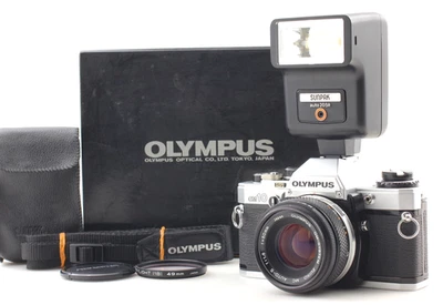 [Almost Unused in Box] Olympus OM-10 Film Camera Body Zuiko 50mm f1.8 Lens JAPAN - Image 1 of 4