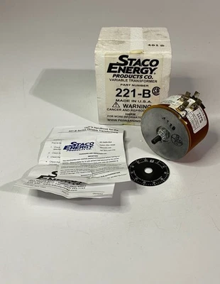 ONE (1) STACO ENERGY Variable Transformer 221-B (NEW) - Image 1 of 4