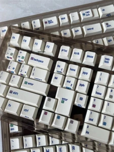 C64 Theme Cherry Height PBT 153 Keycaps Full Set Dye-sub for Cherry MX Keyboard - Picture 1 of 13